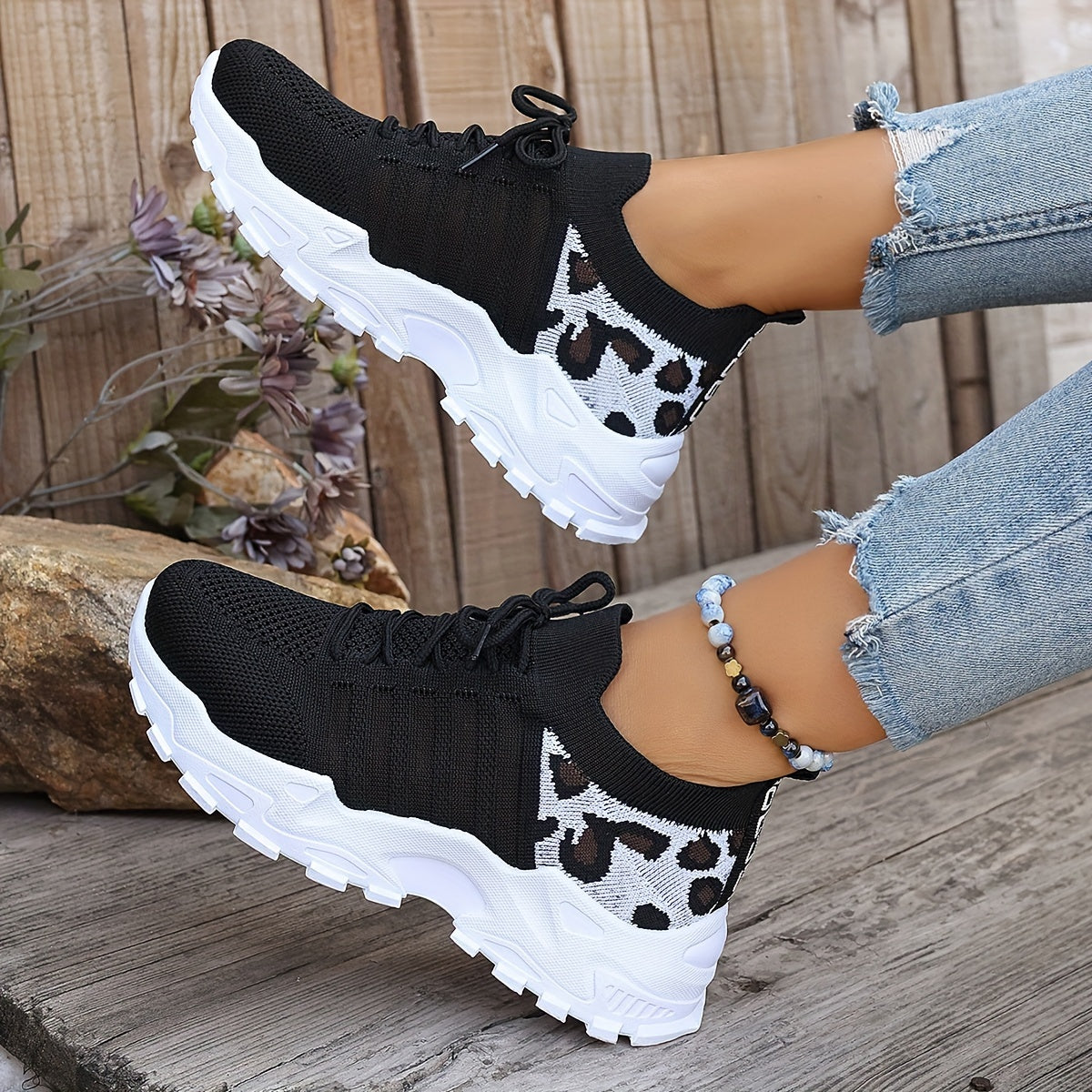 AlvaStockholm™ | Orthopediska bekväma sneakers med panterprint