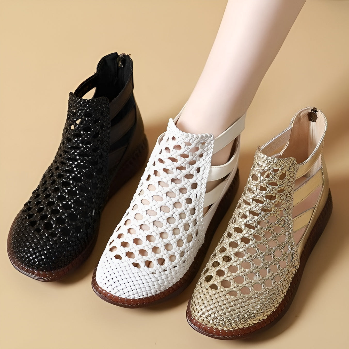 Cornelia™ | Sandalstövlar i Läder