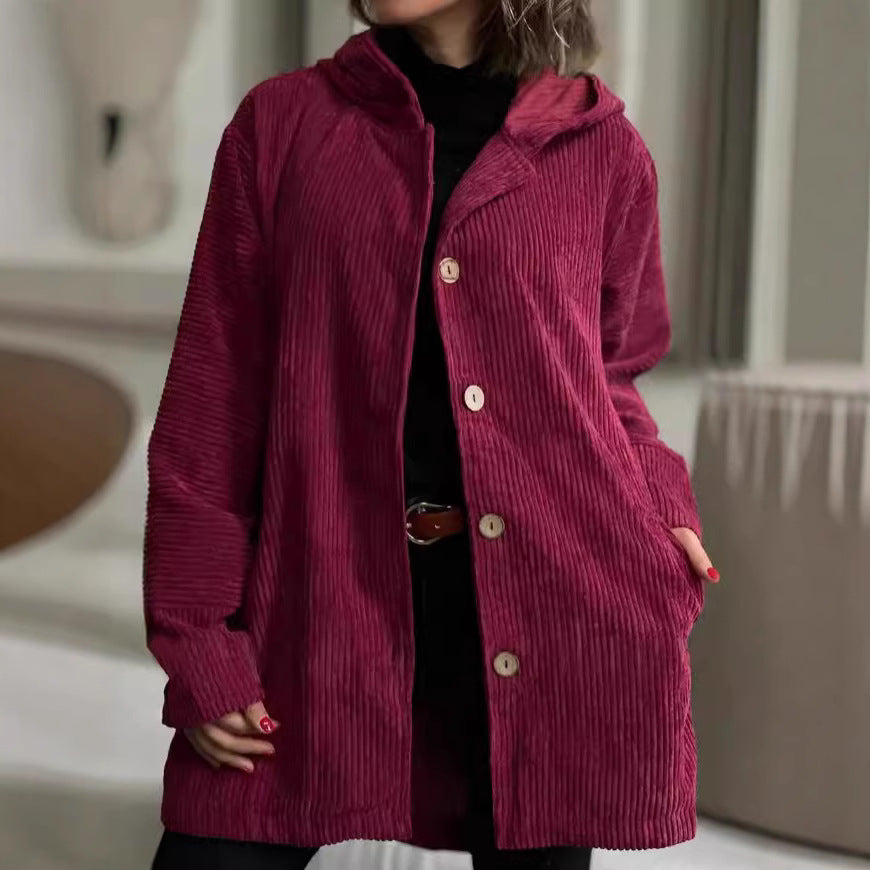 AlvaStockholm™ | Corduroy jacka med huva