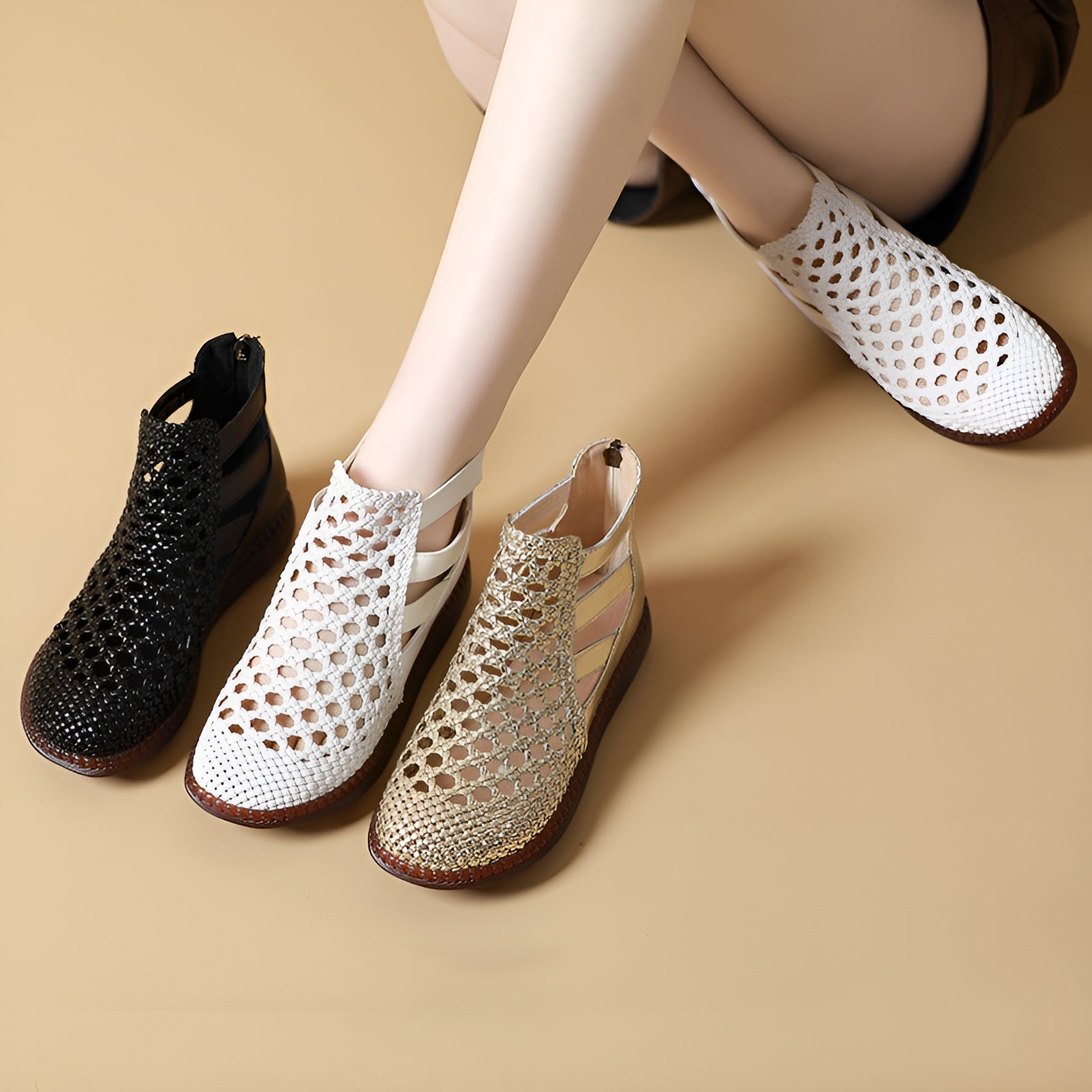 Cornelia™ | Sandalstövlar i Läder
