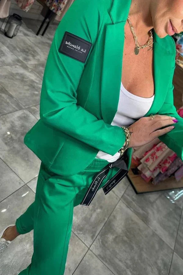 AlvaStockholm™ | Måttsytt Set med Mjuk Blazer och Lätta Joggingbyxor