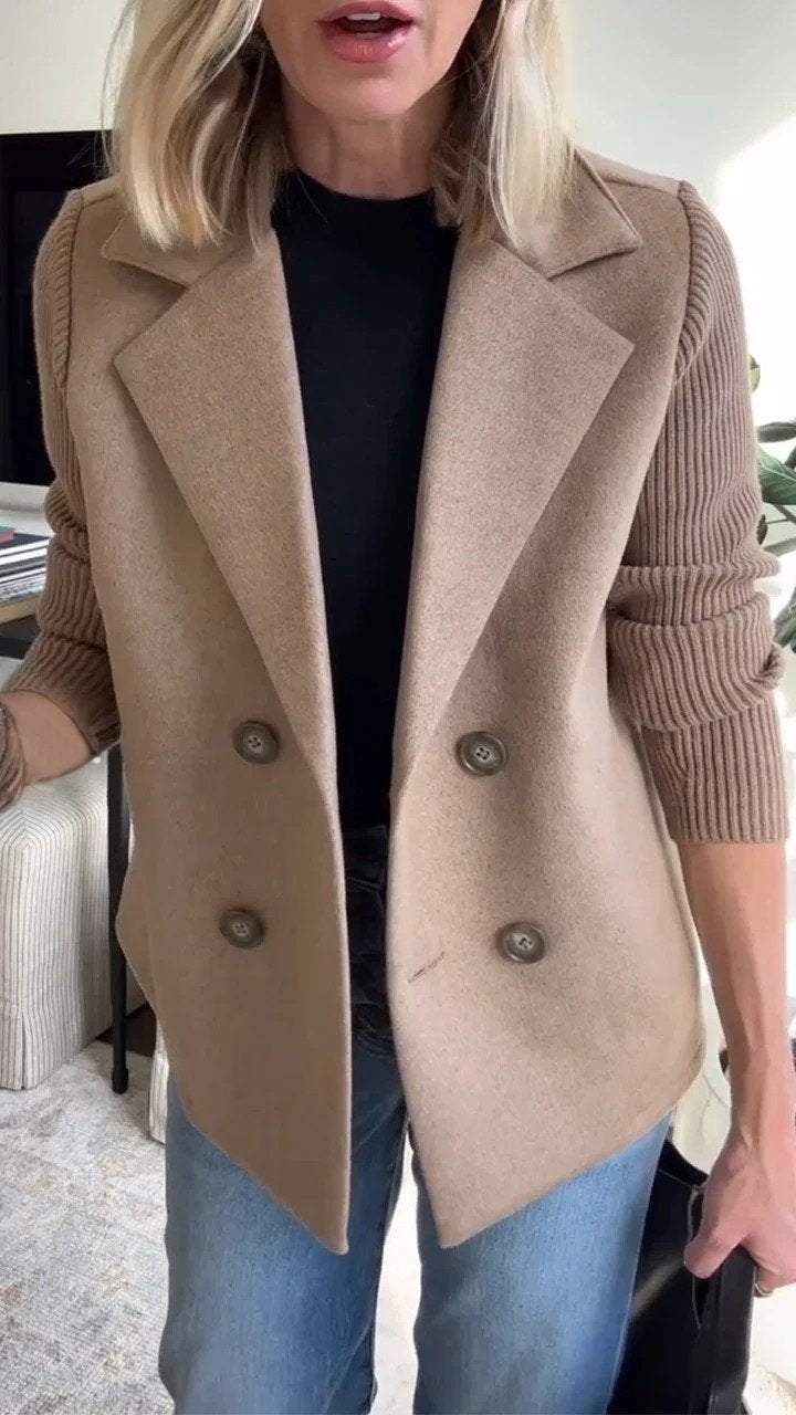 AlvaStockholm™ | Elegant Stickad Ärmlös Blazer