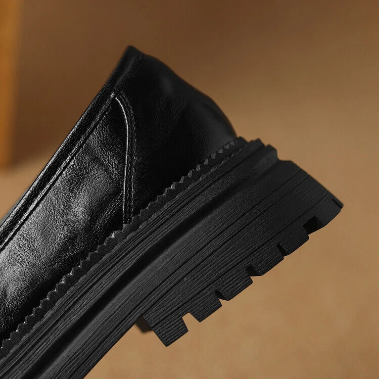 Mary Jane™ | Läderloafers med extra tjock sula