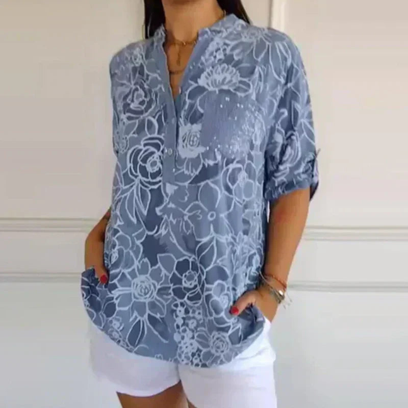AlvaStockholm™ | Blommönstrad Blus