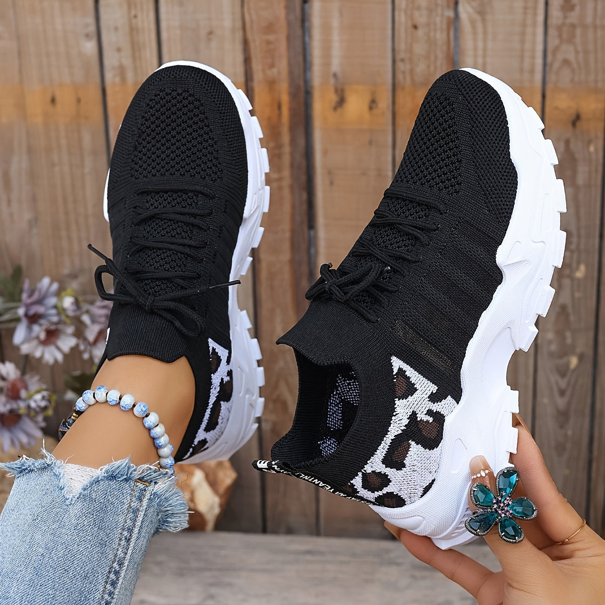 AlvaStockholm™ | Orthopediska bekväma sneakers med panterprint