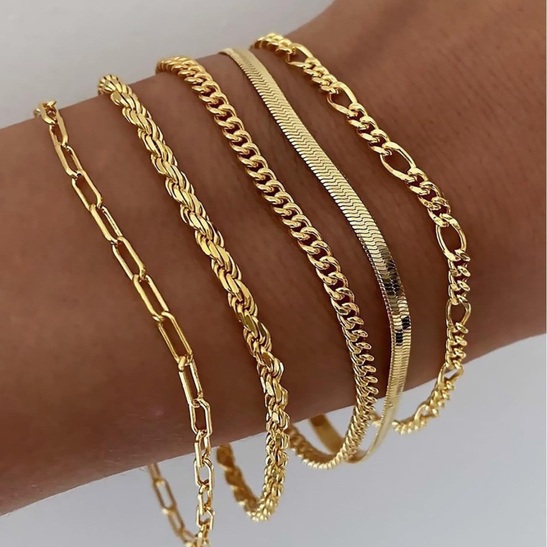 AlvaStockholm™ | Armbandsset i 16k guld