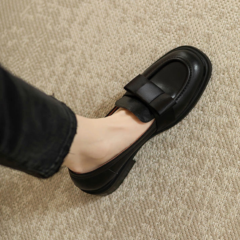 Mary Jane™ | Läderloafers med rosett