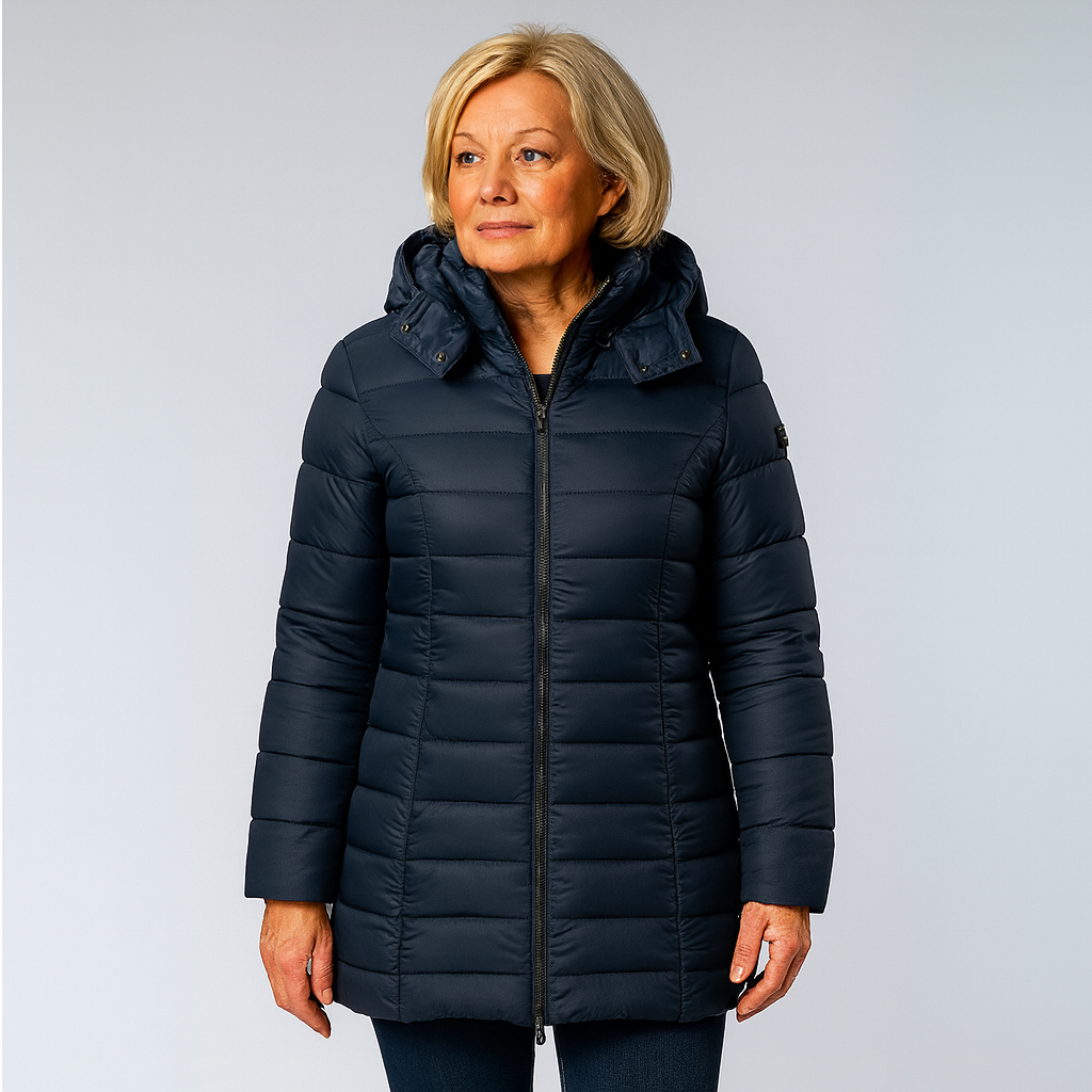 AlvaStockholm™ | Lång dunjacka med huva