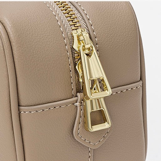Vintage Äkta Läder Crossbody Handväska