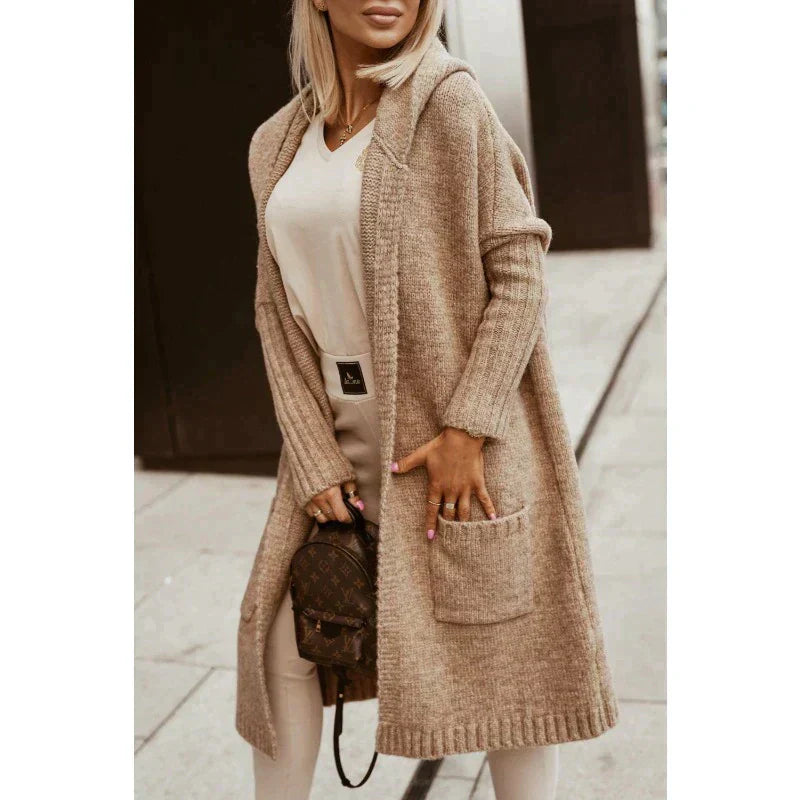 AlvaStockholm™ | Lång stickad cardigan för kvinnor