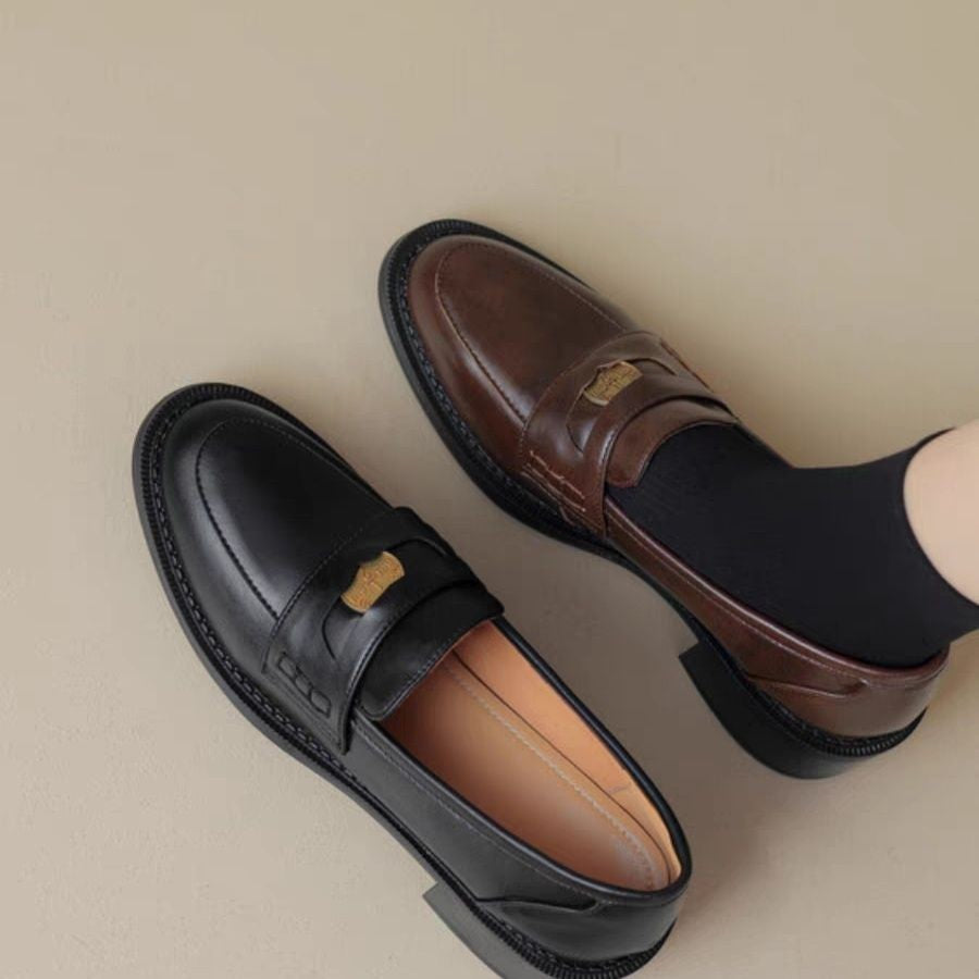 Mary Jane™ | Läderloafers med guldmynt