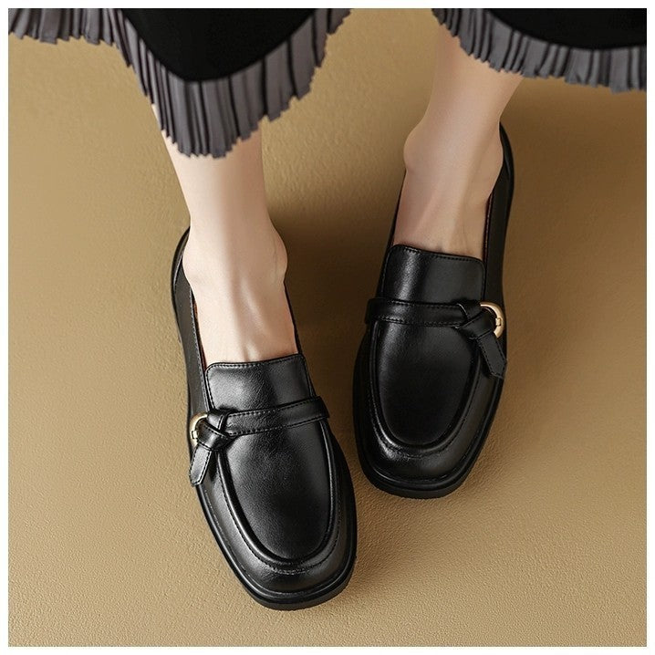 Mary Jane™ | Mjuk läderloafers med rund tå för damer