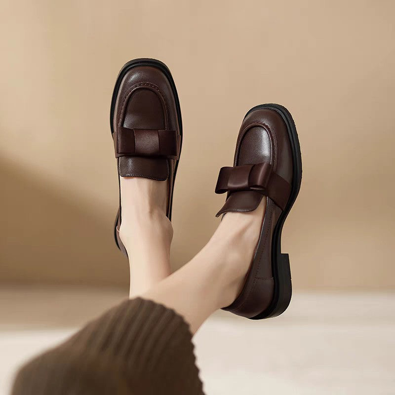 Mary Jane™ | Läderloafers med rosett