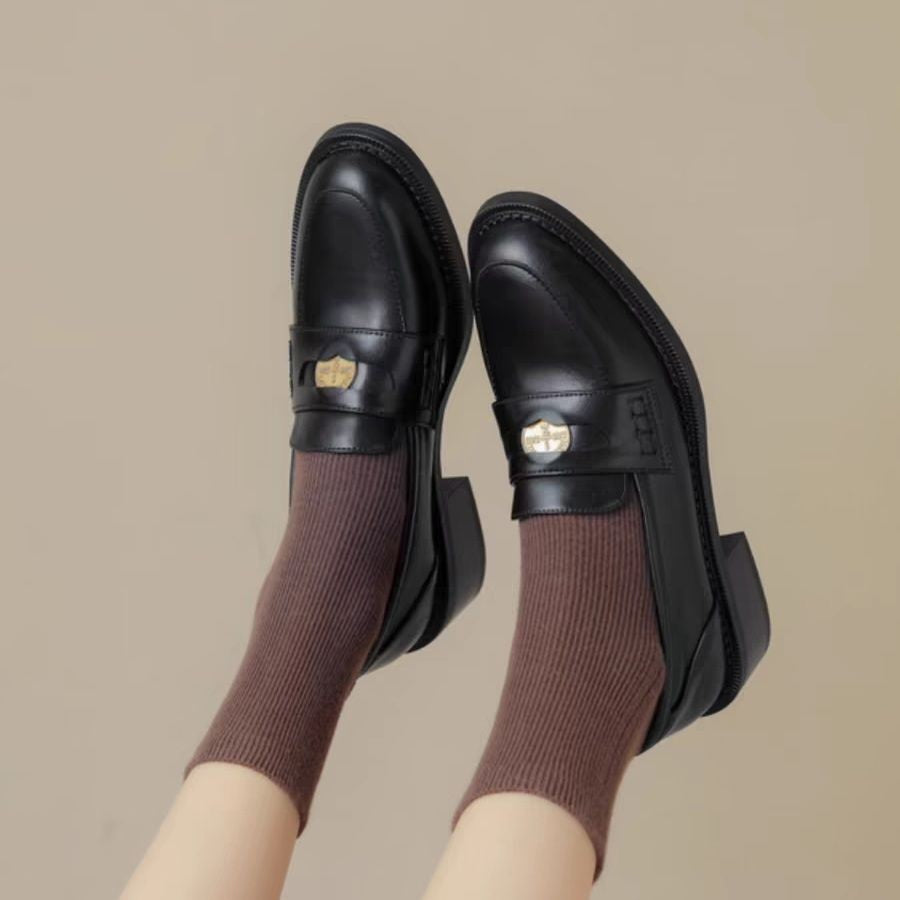 Mary Jane™ | Läderloafers med guldmynt