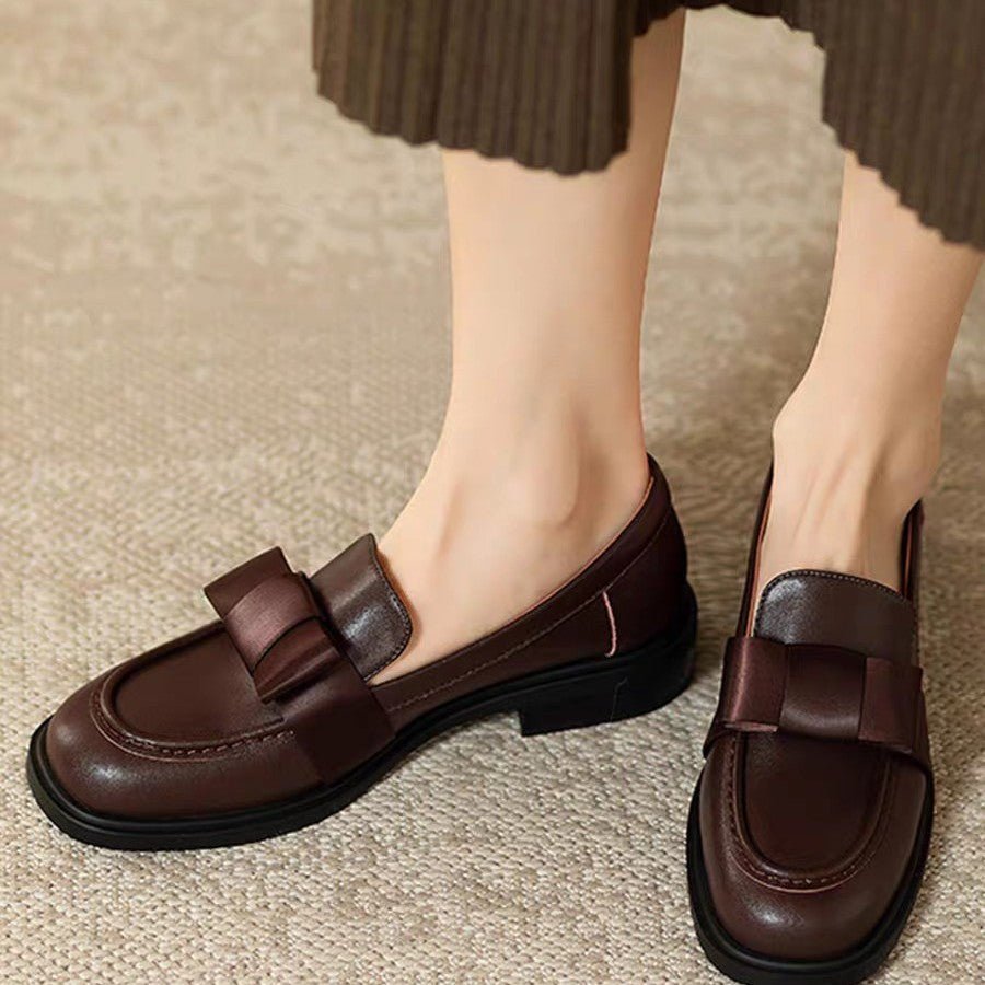 Mary Jane™ | Läderloafers med rosett