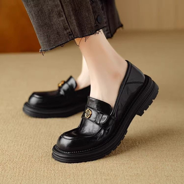 Mary Jane™ | Läderloafers med extra tjock sula