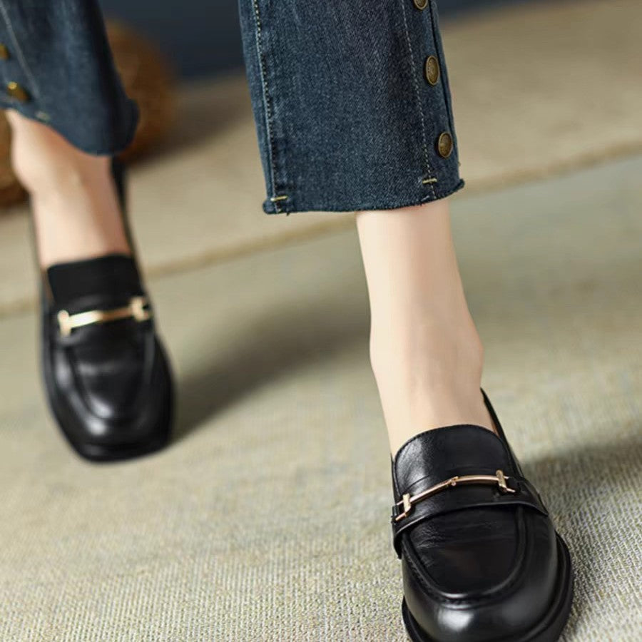 Mary Jane™ | Läderloafers med spänne