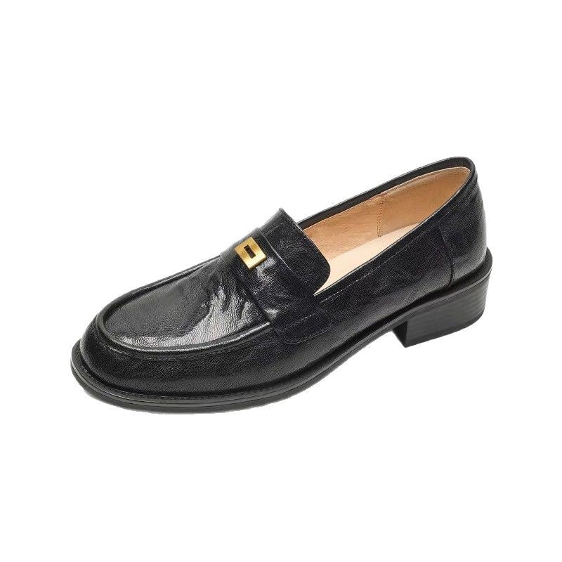Mary Jane™ | Läderloafers med medelhög klack