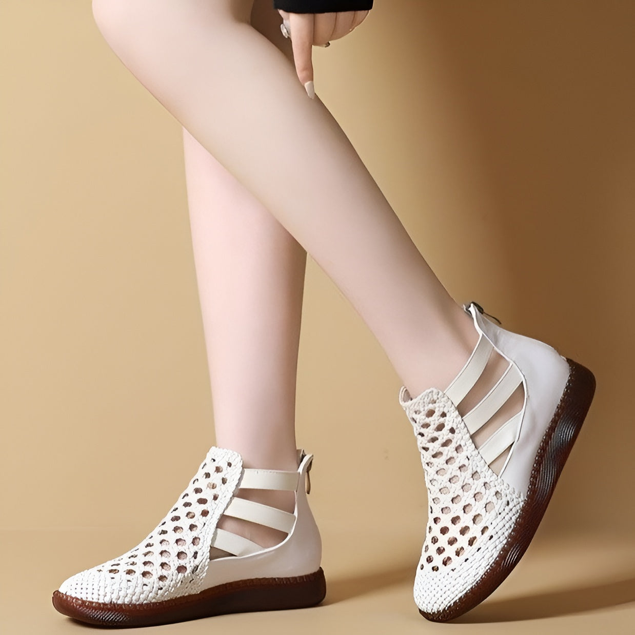 Cornelia™ | Sandalstövlar i Läder