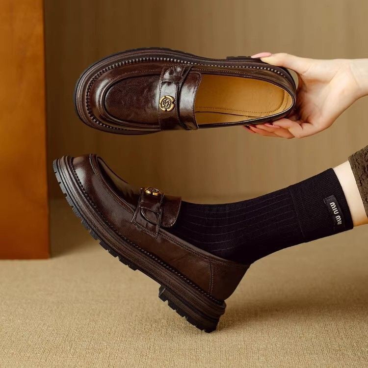 Mary Jane™ | Läderloafers med extra tjock sula