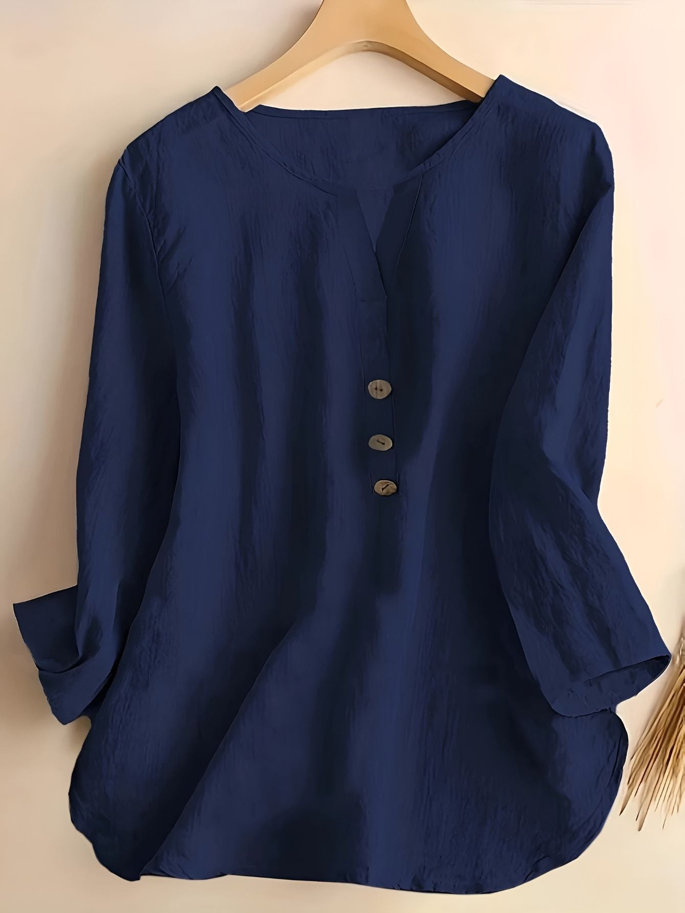 Minda™ | Blus i Bomull och Linne