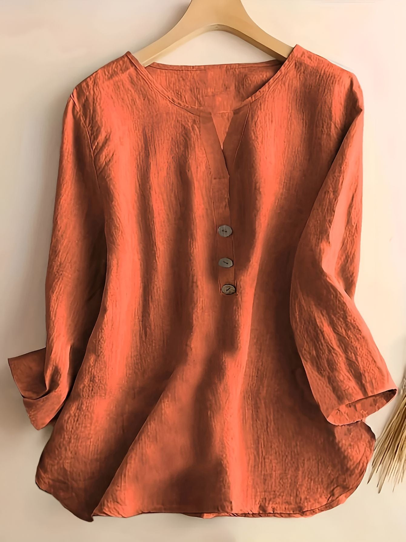 Minda™ | Blus i Bomull och Linne