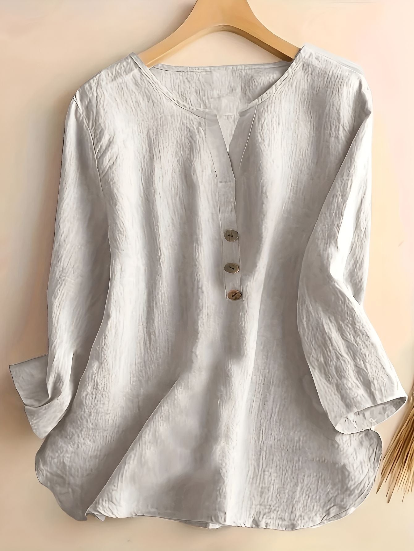 Minda™ | Blus i Bomull och Linne