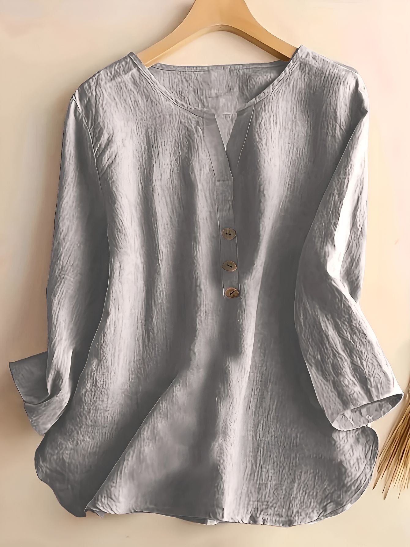 Minda™ | Blus i Bomull och Linne