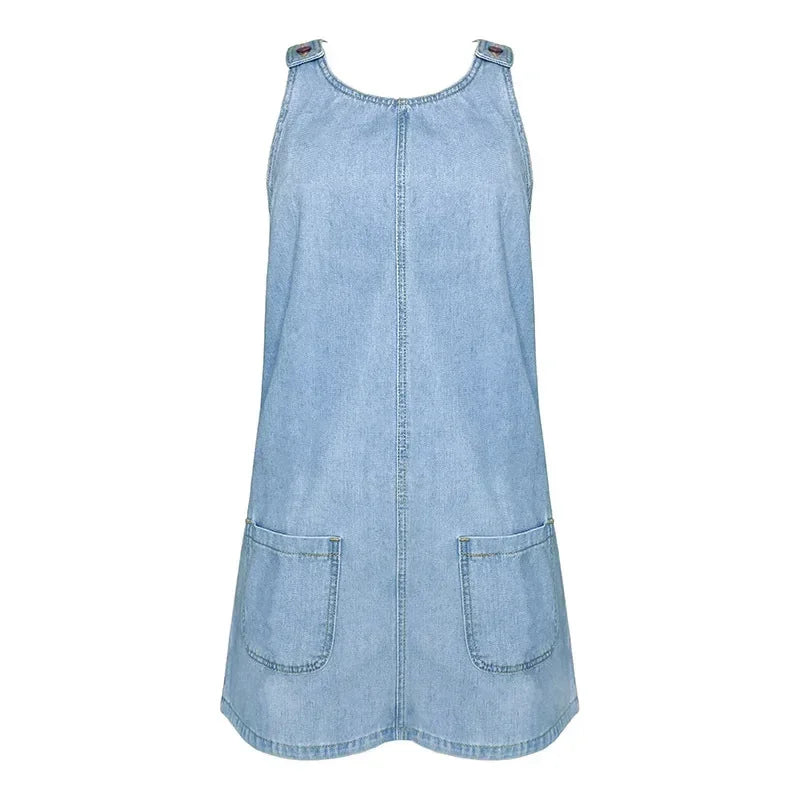 AlvaStockholm™ | Praktisk och Lätt Denim Sommarklänning