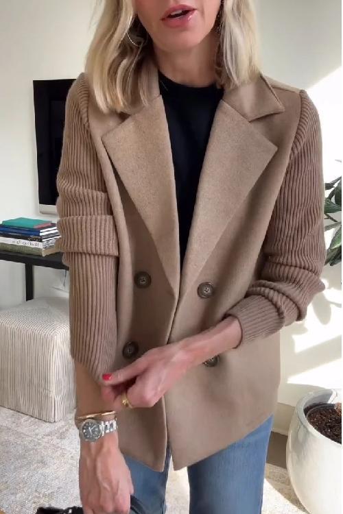 AlvaStockholm™ | Elegant Stickad Ärmlös Blazer