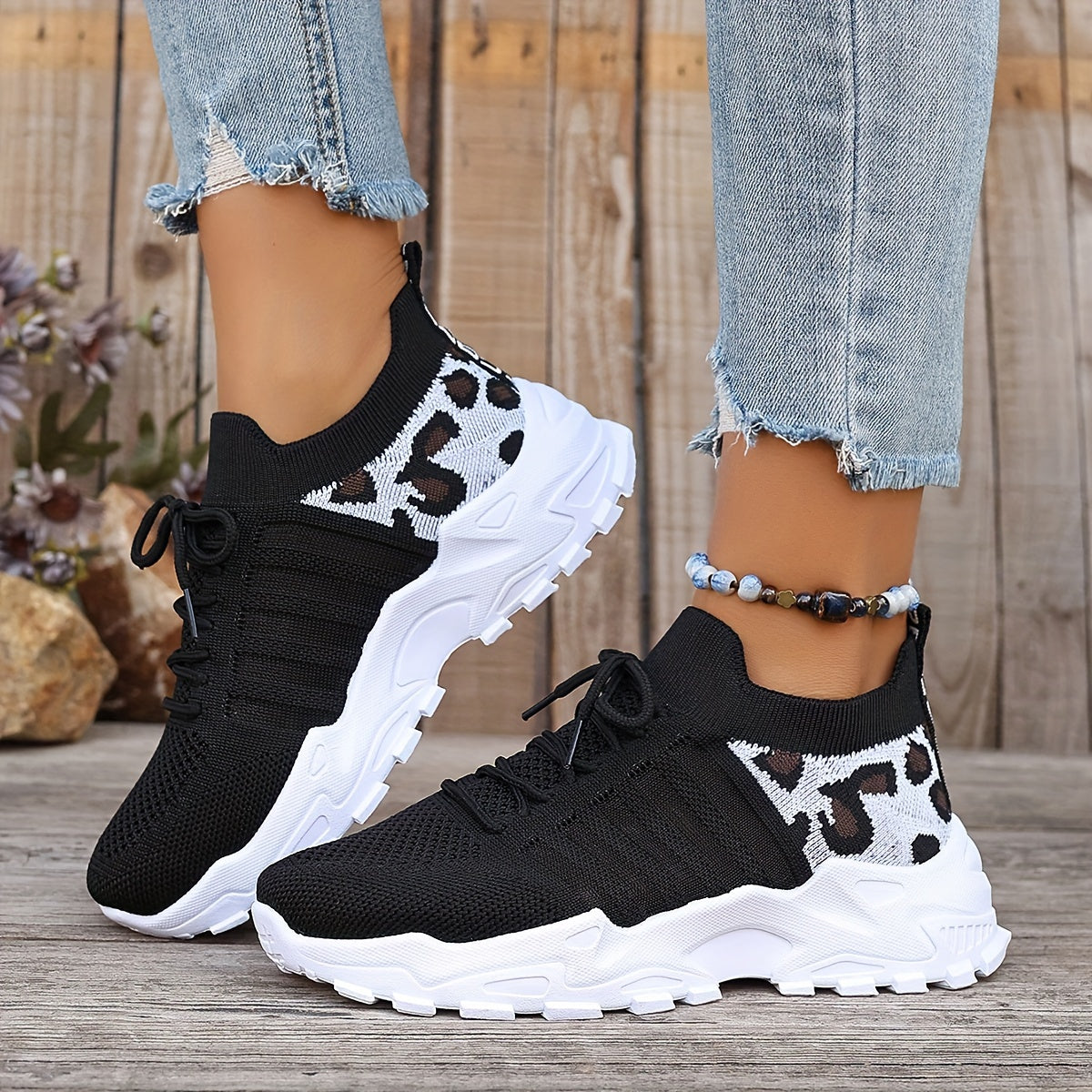 AlvaStockholm™ | Orthopediska bekväma sneakers med panterprint