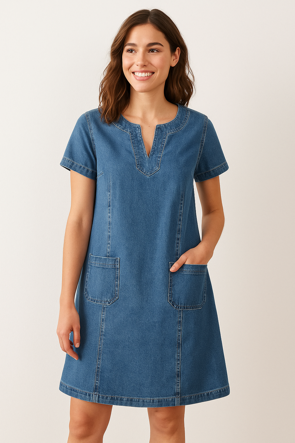 AlvaStockholm™ | Mjuk Denim Klänning