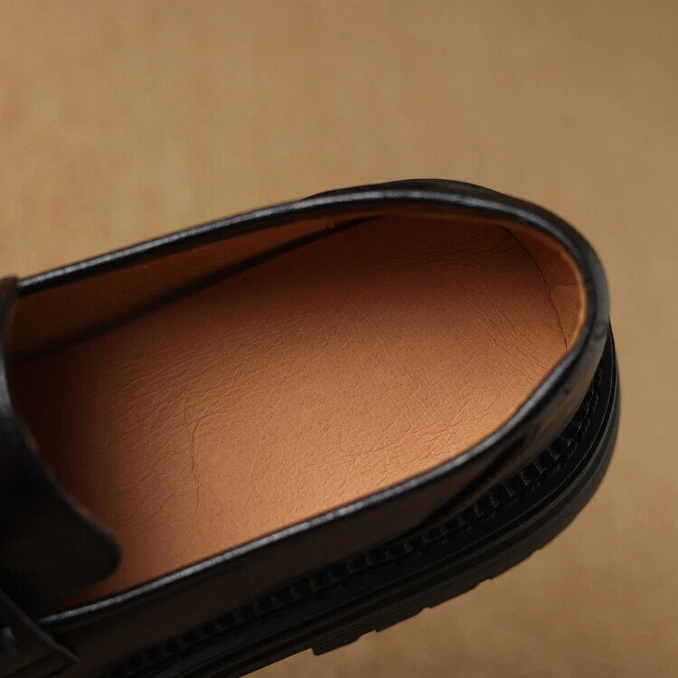 Mary Jane™ | Läderloafers med extra tjock sula