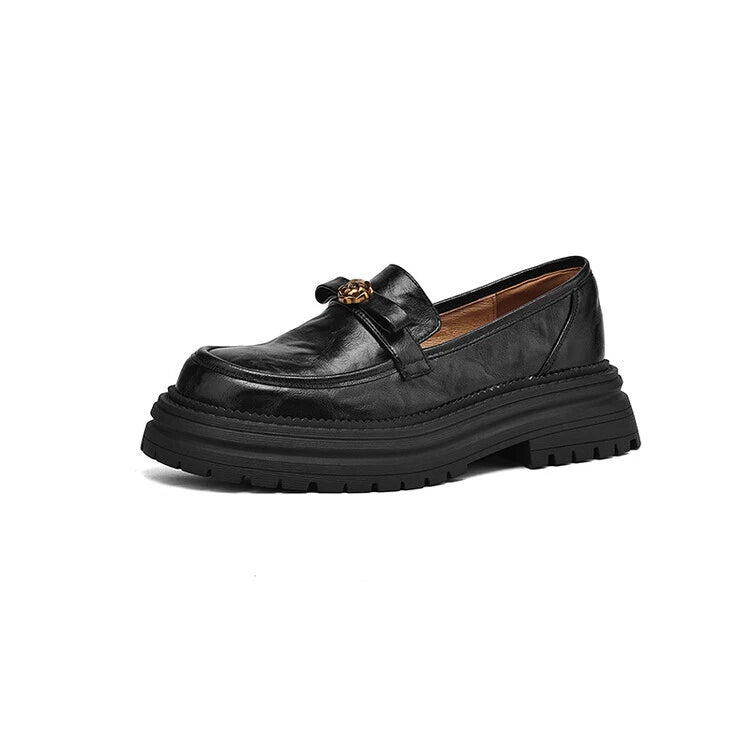 Mary Jane™ | Läderloafers med extra tjock sula