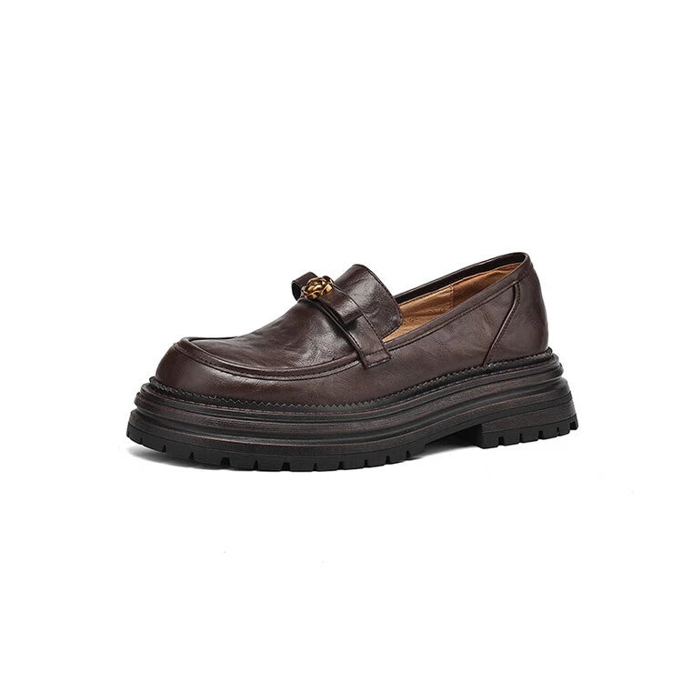 Mary Jane™ | Läderloafers med extra tjock sula