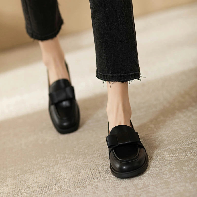Mary Jane™ | Läderloafers med rosett