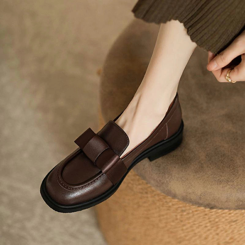 Mary Jane™ | Läderloafers med rosett