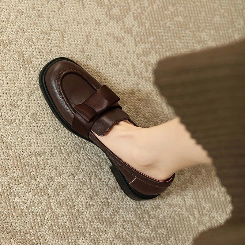 Mary Jane™ | Läderloafers med rosett