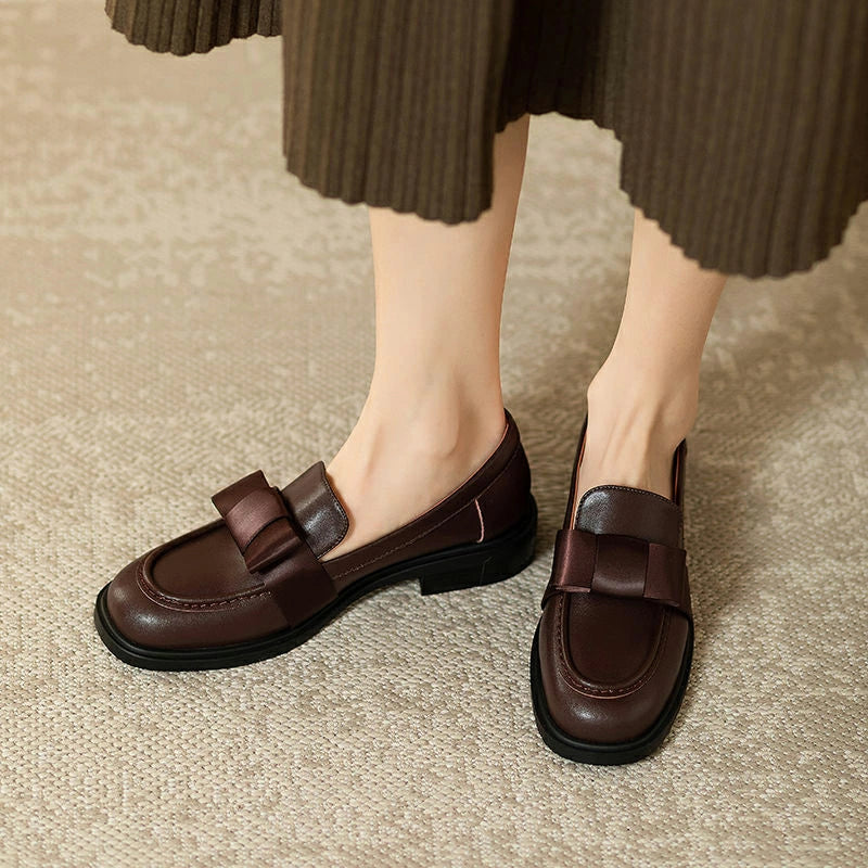 Mary Jane™ | Läderloafers med rosett