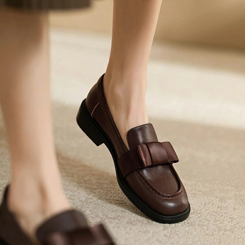 Mary Jane™ | Läderloafers med rosett