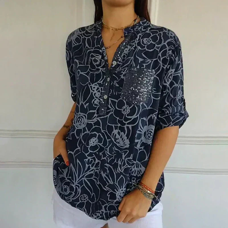 AlvaStockholm™ | Blommönstrad Blus