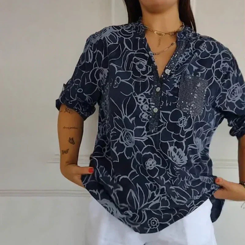 AlvaStockholm™ | Blommönstrad Blus